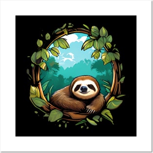 Lazy sloth Posters and Art